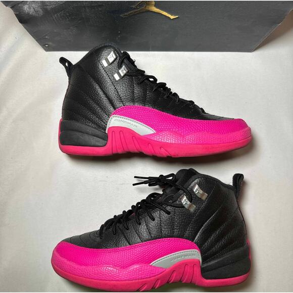 Size 5 - Air Jordan 12 Retro GS Deadly Pink Men's Shoes Ships Now - Picture 2 of 13